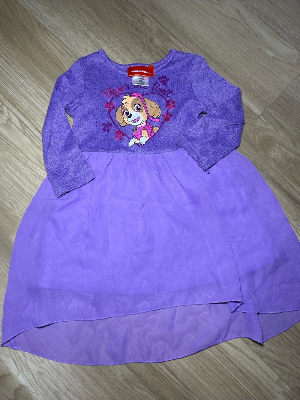 Nickelodeon Purple Skye Glitter Graphic Pullover